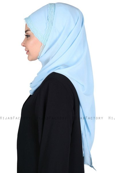 Carin - Lichtblauw Praktisch Chiffon Hijab