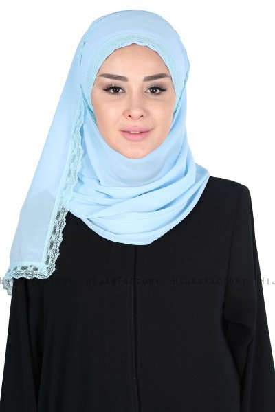Carin - Lichtblauw Praktisch Chiffon Hijab