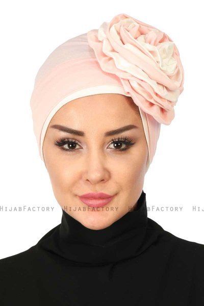 Clara - Oudroze & Creme Katoen Turban