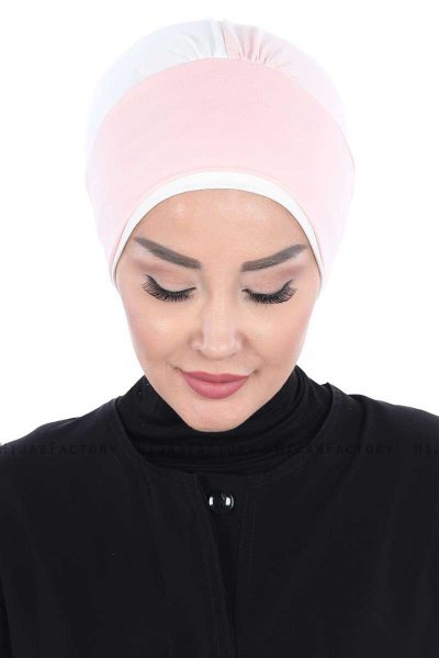 Clara - Oudroze & Creme Katoen Turban