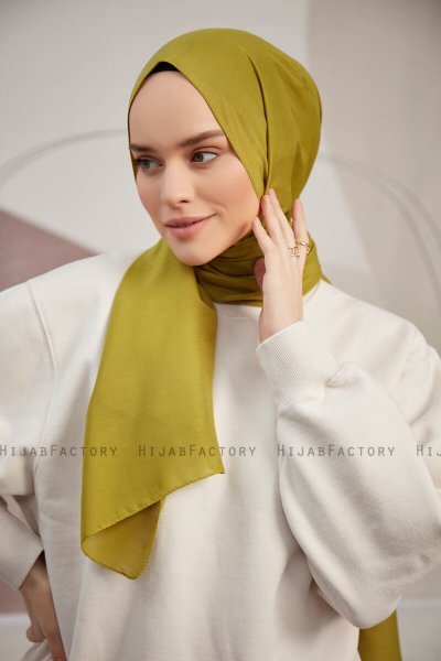 Silky Plain - Olijfgroen Hijab