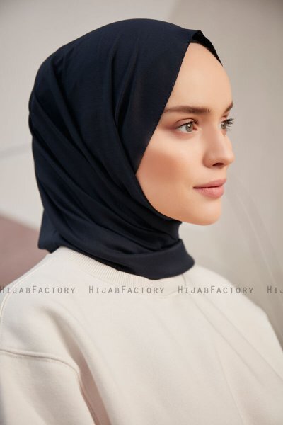 Silky Plain - Marineblauw Hijab