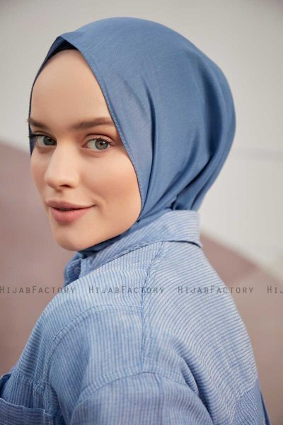 Silky Plain - Blauw Hijab