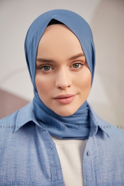 Silky Plain - Blauw Hijab