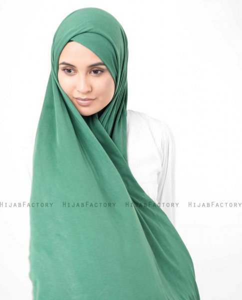 Deep Grass Grön Viskos Jersey Hijab InEssence 5VA66c