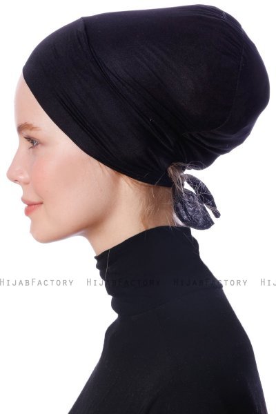 Defne - Zwart Parizien Onderkapje - Ecardin