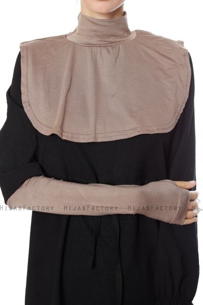 Derin - Donker Taupe Nek Cover & Mouwen