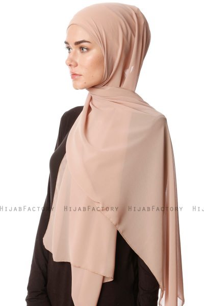 Derya - Beige Praktisch Chiffon Hijab