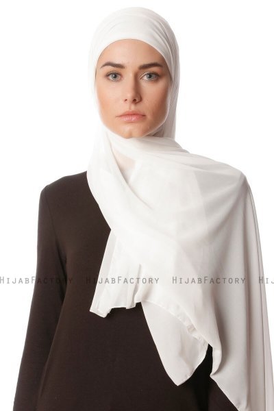 Derya - Creme Praktisch Chiffon Hijab