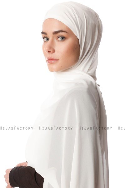 Derya - Creme Praktisch Chiffon Hijab