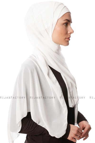 Derya - Creme Praktisch Chiffon Hijab