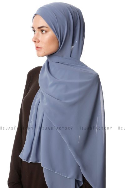 Derya - Denim Praktisch Chiffon Hijab