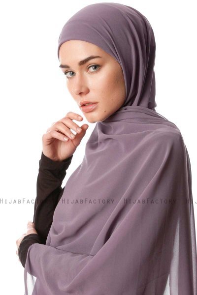 Derya - Purper Praktisch Chiffon Hijab