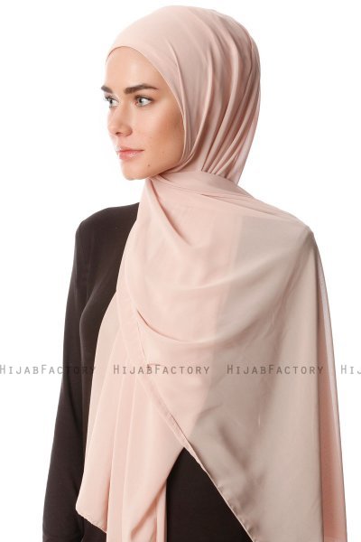 Derya - Licht Beige Praktisch Chiffon Hijab