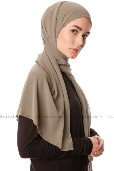 Derya - Olijfgroen Praktisch Chiffon Hijab