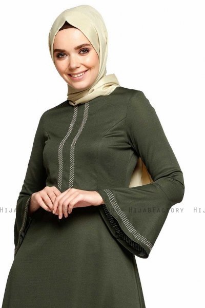 Deste - Khaki Jurk - Miss Halima
