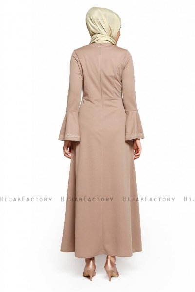 Deste - Taupe Jurk - Miss Halima