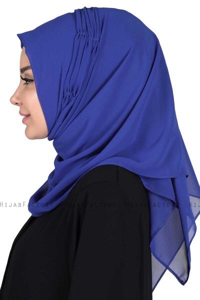 Disa - Blauw Praktisch Chiffon Hijab