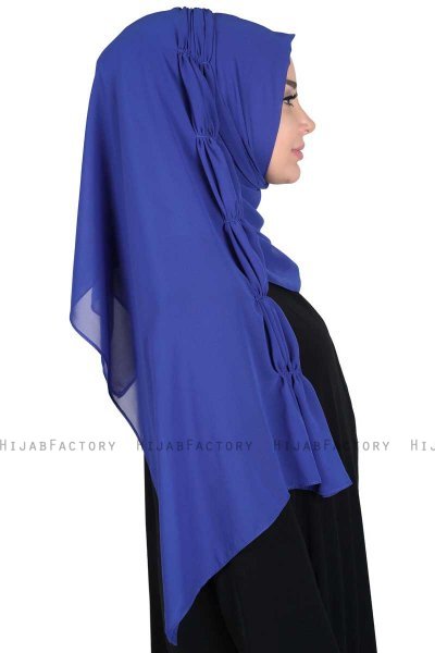 Disa - Blauw Praktisch Chiffon Hijab