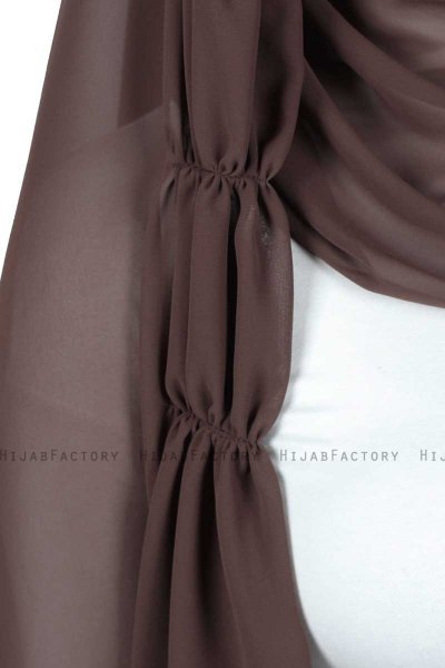 Disa - Bruin Praktisch Chiffon Hijab
