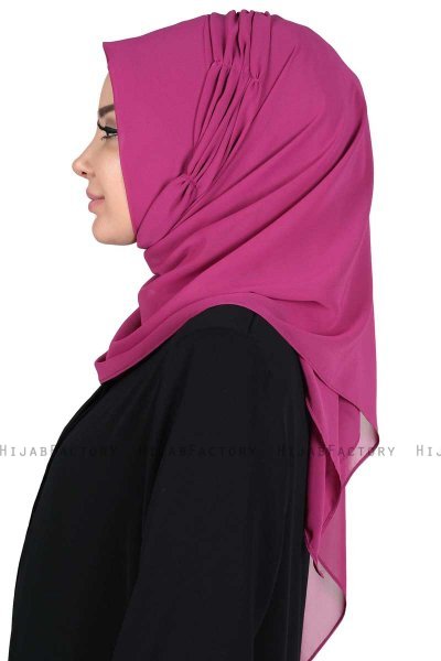 Disa - Fuchsia Praktisch Chiffon Hijab