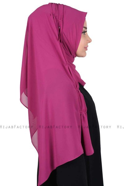 Disa - Fuchsia Praktisch Chiffon Hijab