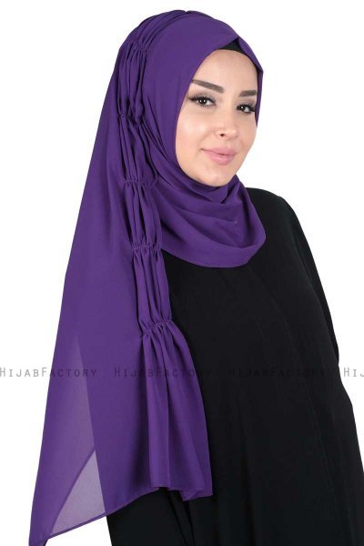 Disa - Purper Praktisch Chiffon Hijab