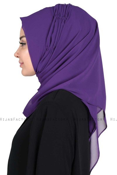 Disa - Purper Praktisch Chiffon Hijab
