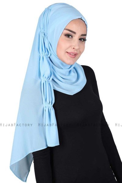 Disa - Lichtblauw Praktisch Chiffon Hijab