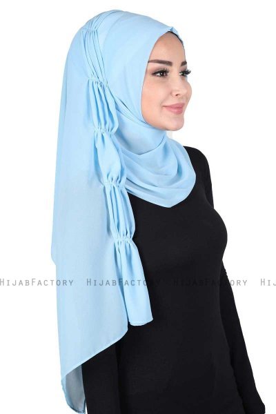 Disa - Lichtblauw Praktisch Chiffon Hijab