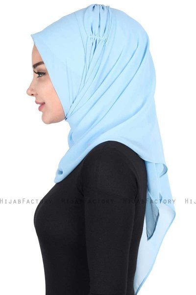 Disa - Lichtblauw Praktisch Chiffon Hijab