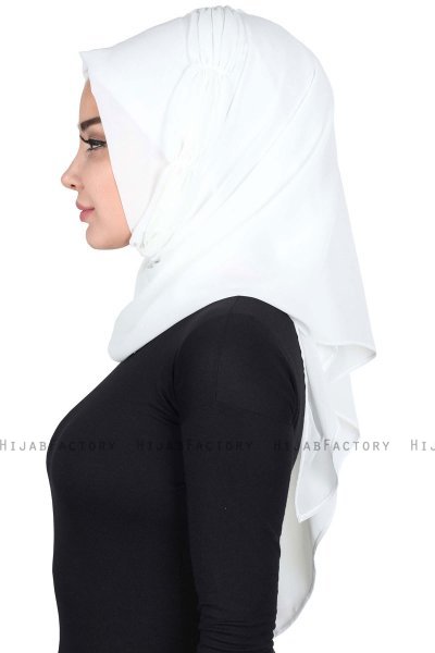 Disa - Offwhite Praktisch Chiffon Hijab