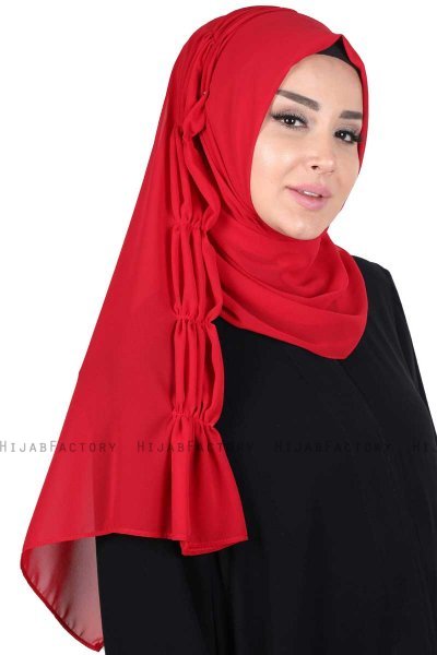 Disa - Rood Praktisch Chiffon Hijab