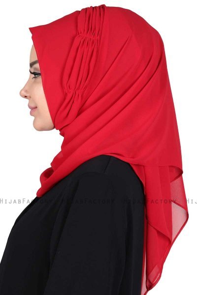 Disa - Rood Praktisch Chiffon Hijab