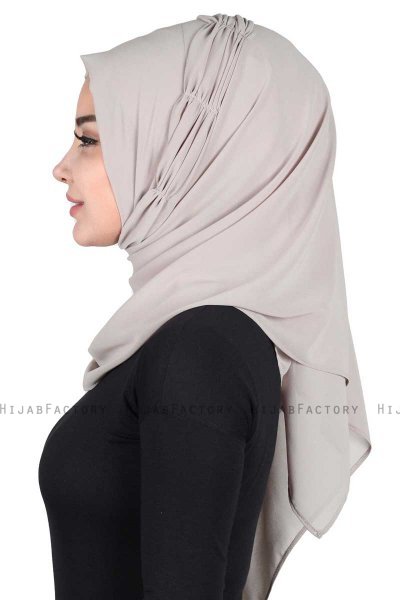 Disa - Taupe Praktisch Chiffon Hijab