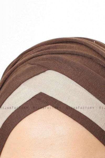 Duru - Bruin & Taupe Jersey Hijab