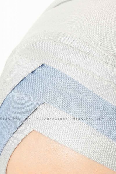 Duru - Lichtgrijs & Lichtblauw Jersey Hijab