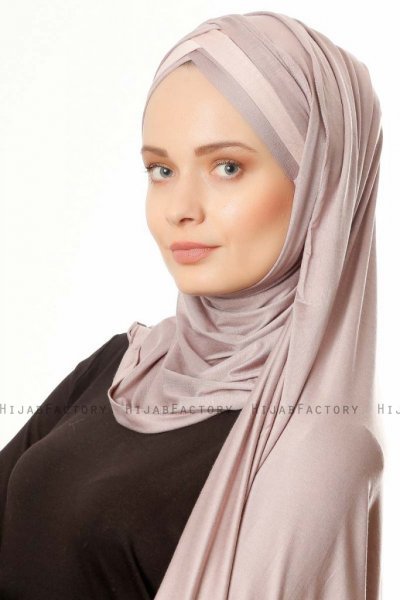 Duru - Steen Grijs & Oudroze Jersey Hijab