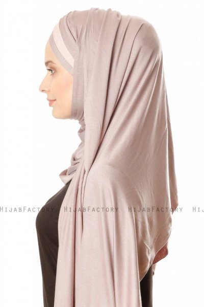 Duru - Steen Grijs & Oudroze Jersey Hijab