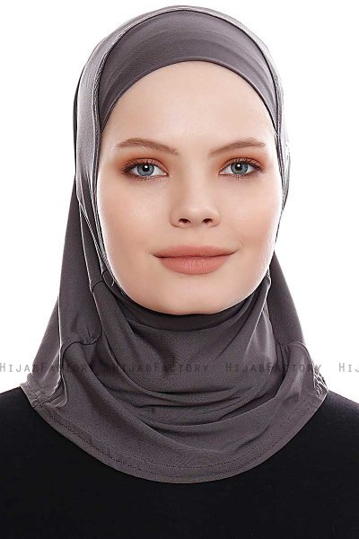 Elif - Anthracite Sport Hijab - Ecardin