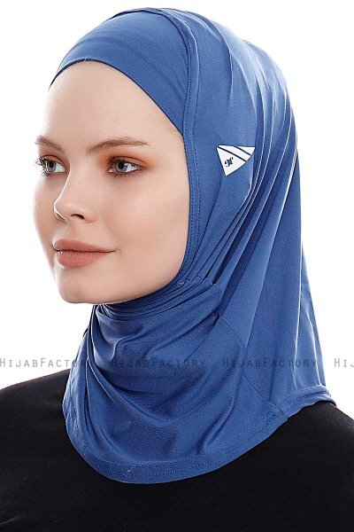 Elif - Blauw Sport Hijab - Ecardin