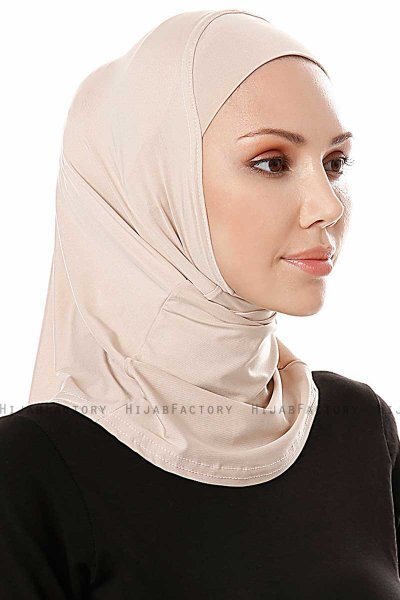 Elif - Licht Taupe Sport Hijab - Ecardin