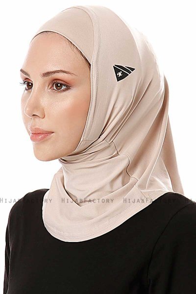 Elif - Licht Taupe Sport Hijab - Ecardin