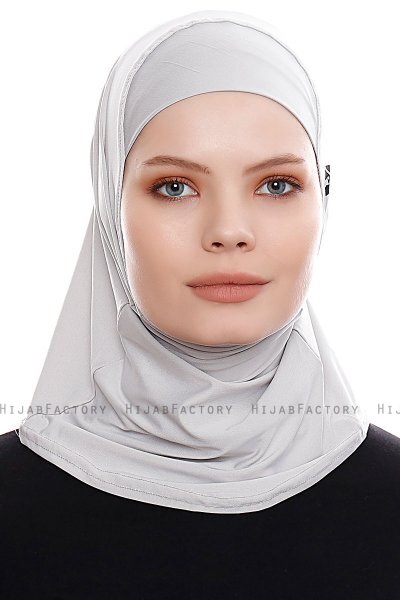 Elif - Lichtgrijs Sport Hijab - Ecardin
