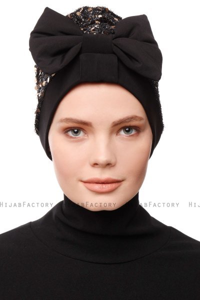 Enfleda - Zwart & Gold Turban