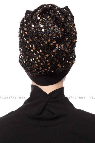 Enfleda - Zwart & Gold Turban