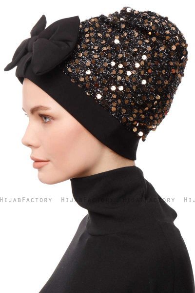 Enfleda - Zwart & Gold Turban