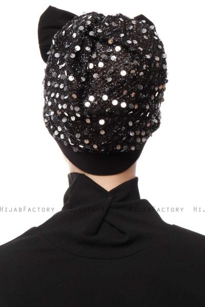 Enfleda - Zwart & Lichtgrijs Turban