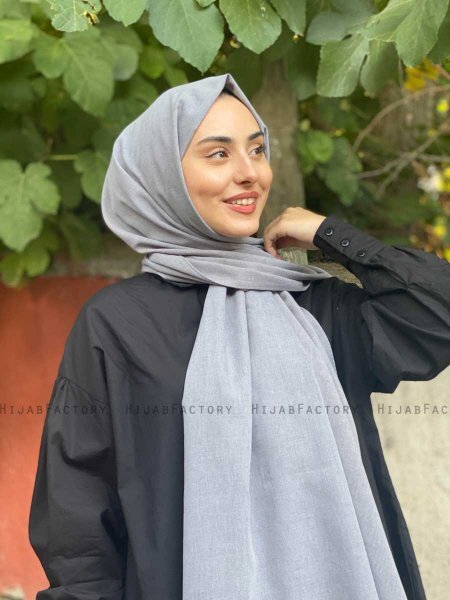 Ermina - Grijs Katoenen Hijab - Mirach