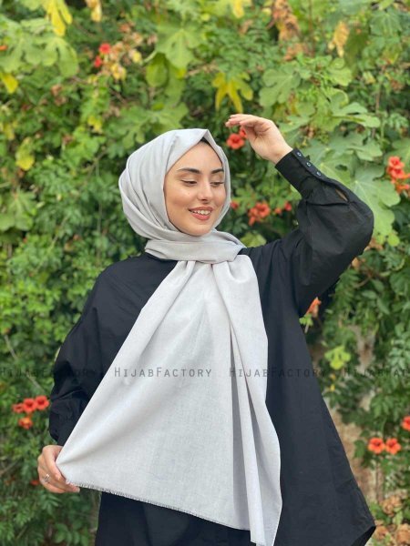 Ermina - Lichtgrijs Katoenen Hijab - Mirach